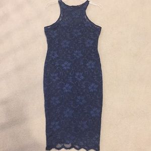 NEW- Lace navy dress with a beautiful pattern